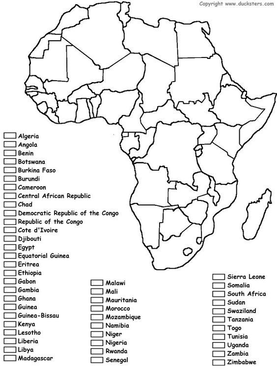Africa, Maps and Coloring