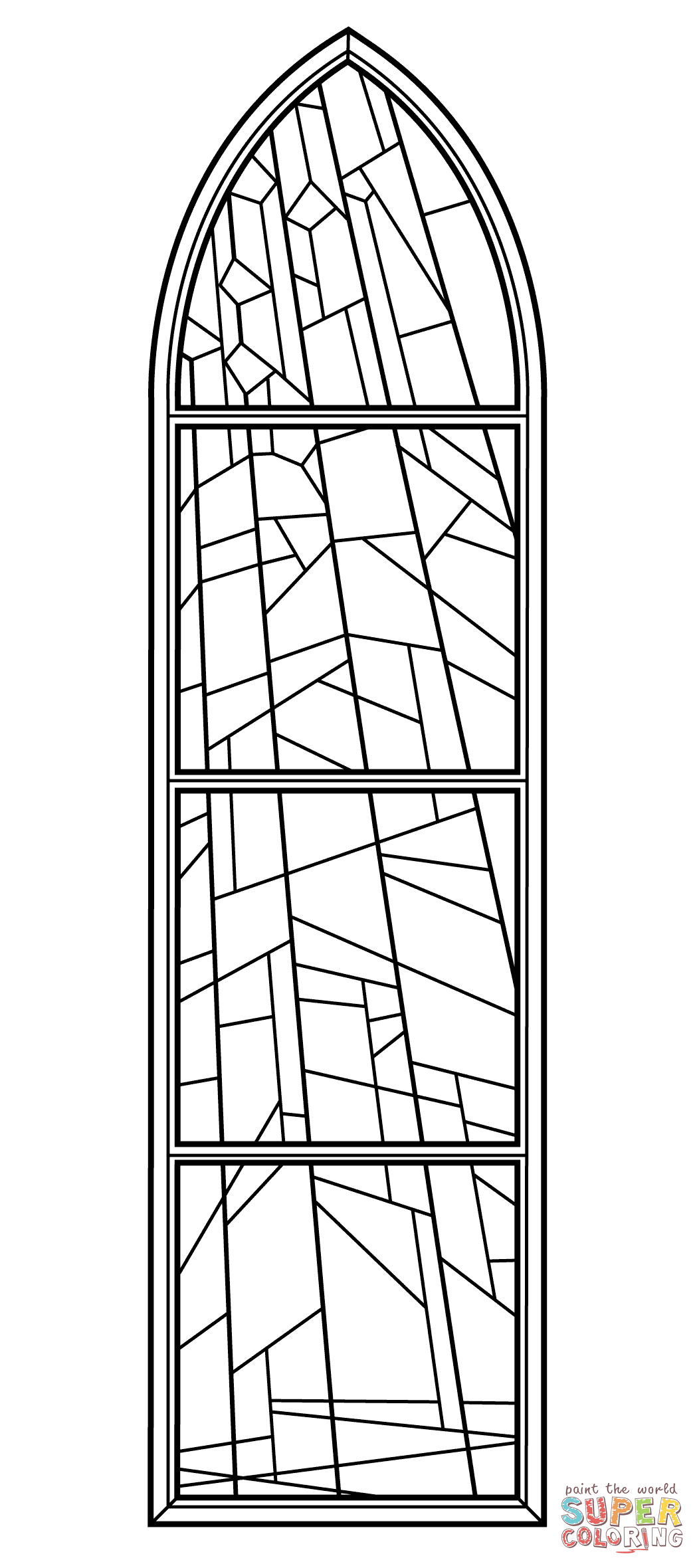 Stained Glass Window from Anglican Church coloring page | Free ...