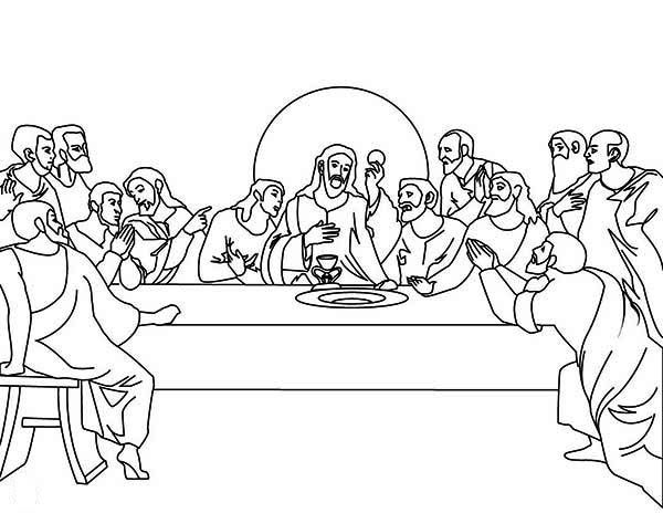 The Picture of the Last Supper Coloring Page - Free & Printable ...