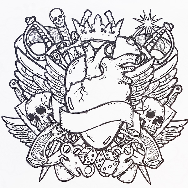 Free Printable Tattoo Coloring Pages For Adults