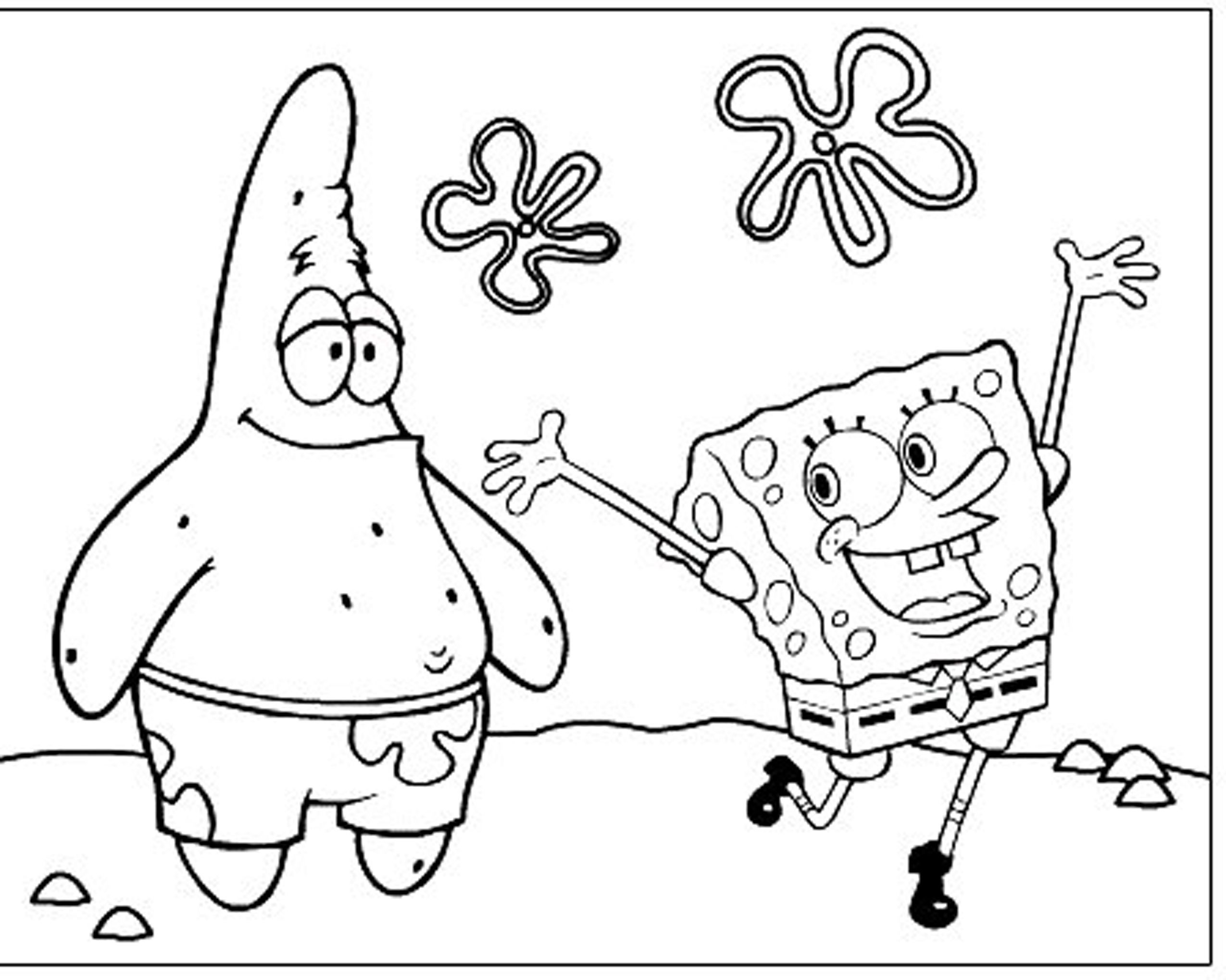 7 Pics of Spongebob And Patrick Christmas Coloring Pages Colored ...