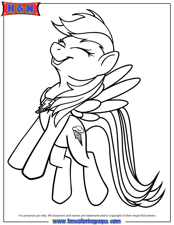 My Little Pony Rainbow Dash Coloring Page | Free Printable