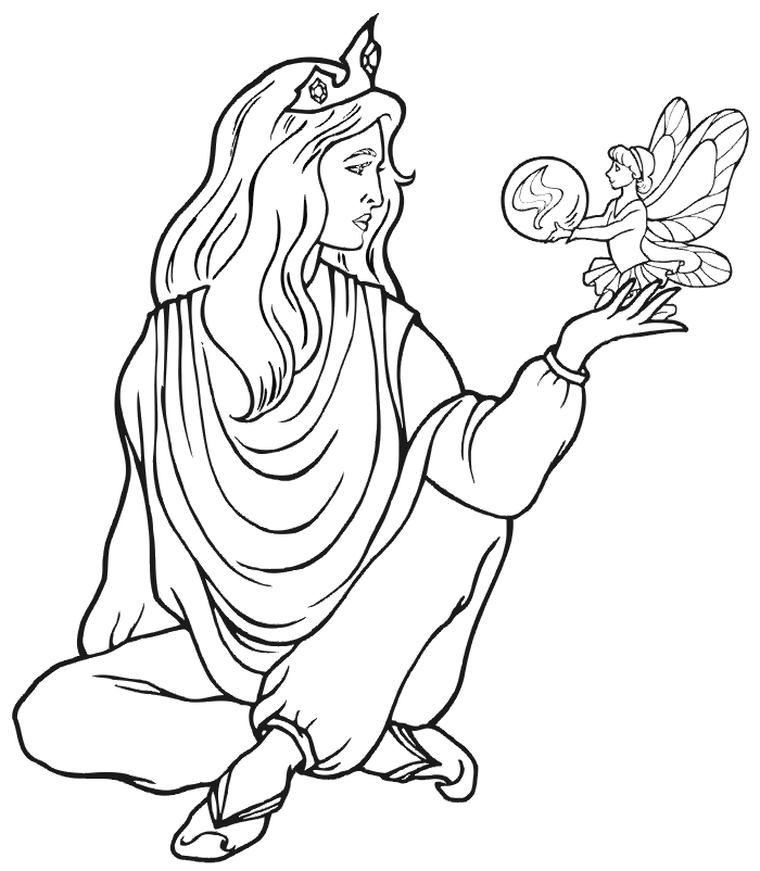 PRINCESS FAIRY Colouring Pages