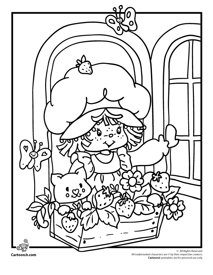 Classic Strawberry Shortcake Coloring Page | Cartoon Jr.