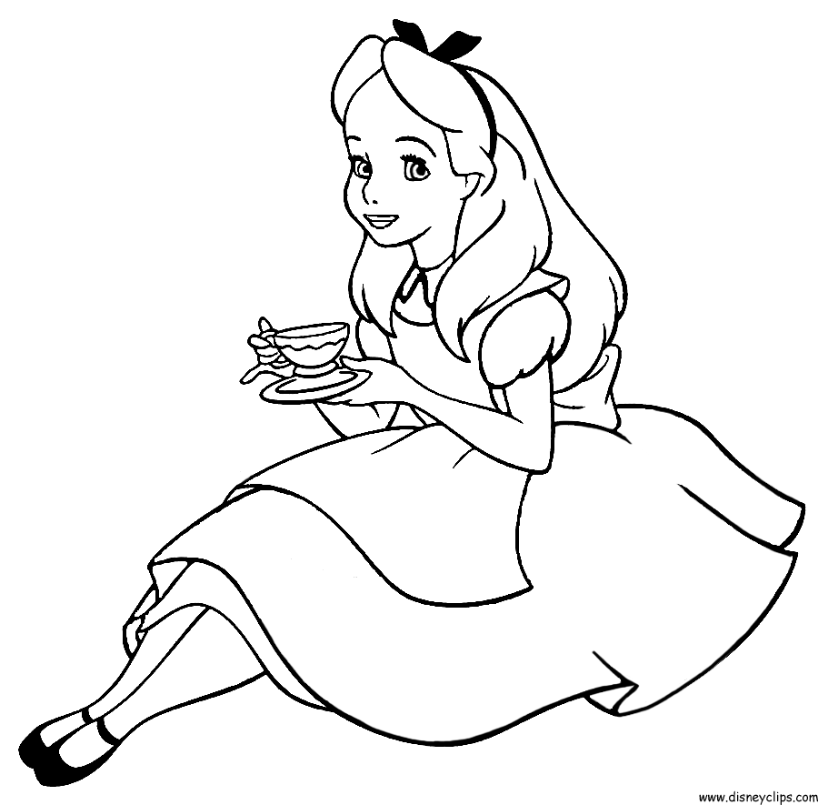 Alice In Wonderland Book Coloring Pages - Coloring Pages For All Ages