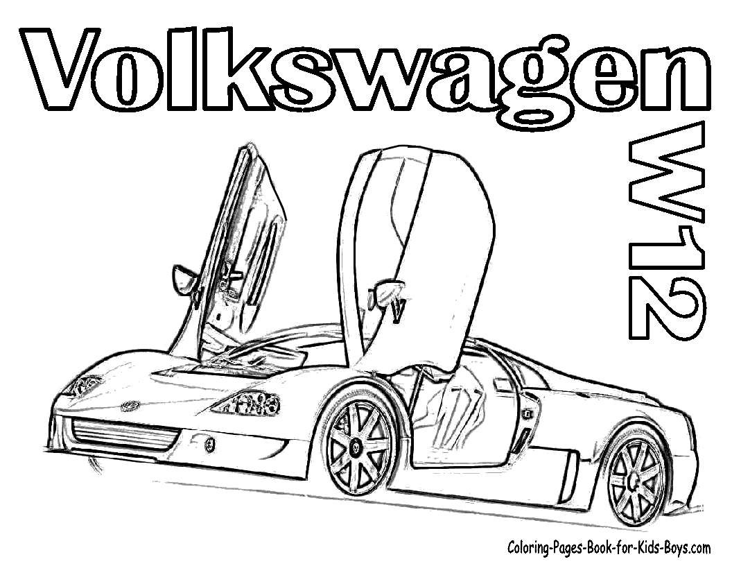 10 volkswagen w12 car at coloring pages book for kids boys1 ...