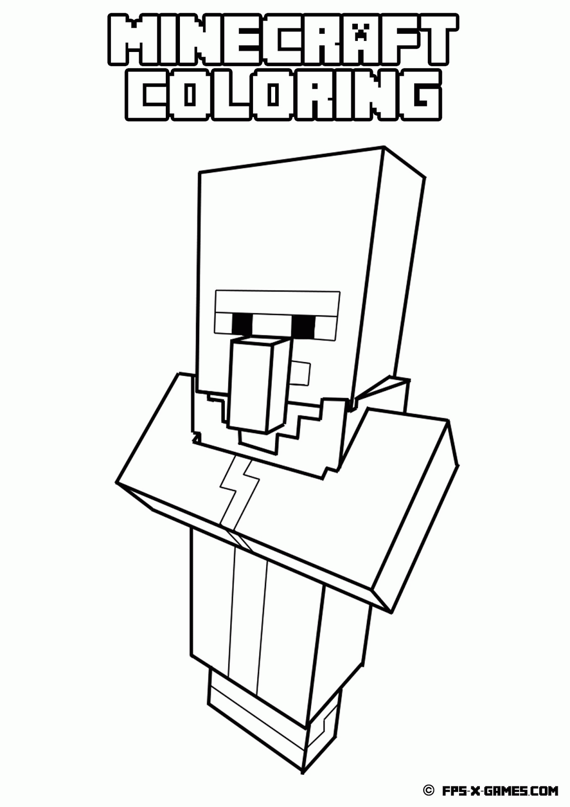 free printable minecraft coloring pages | Only Coloring Pages