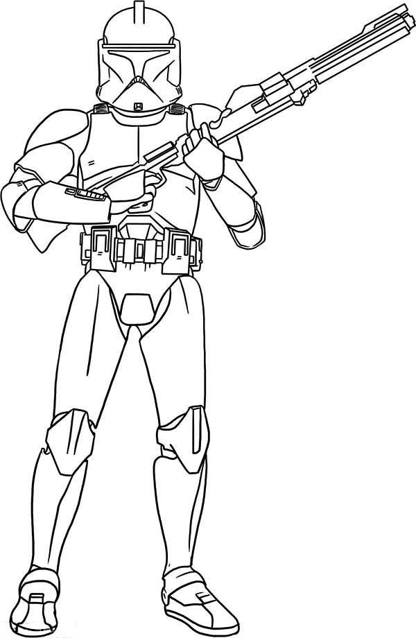 Star Wars The Clone Wars Clone Trooper Coloring Pages - Coloring