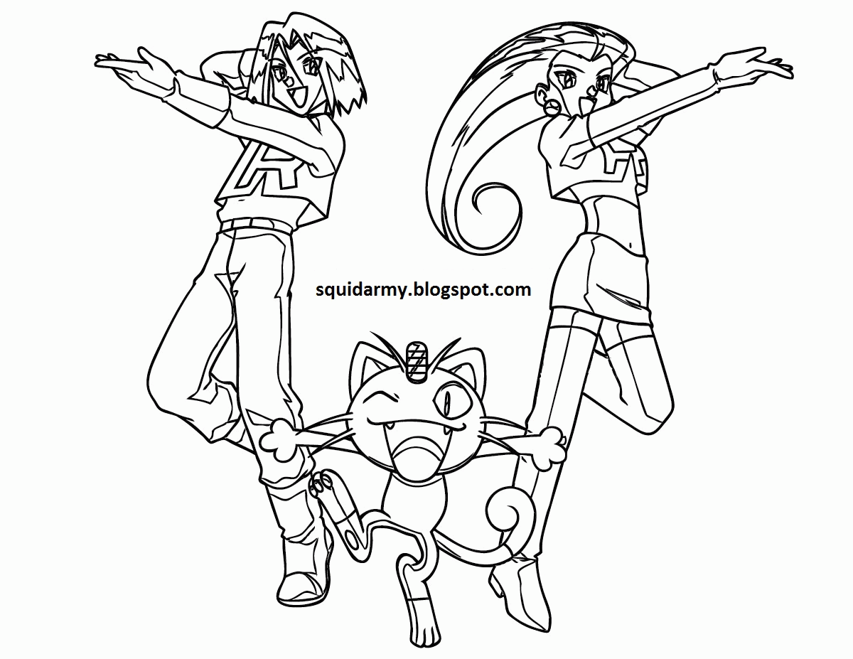 pokemon coloring pages - team rocket pokemon coloring pages - team ...