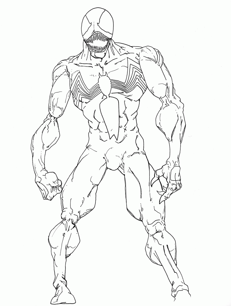 Free Printable Venom Coloring Pages For Kids