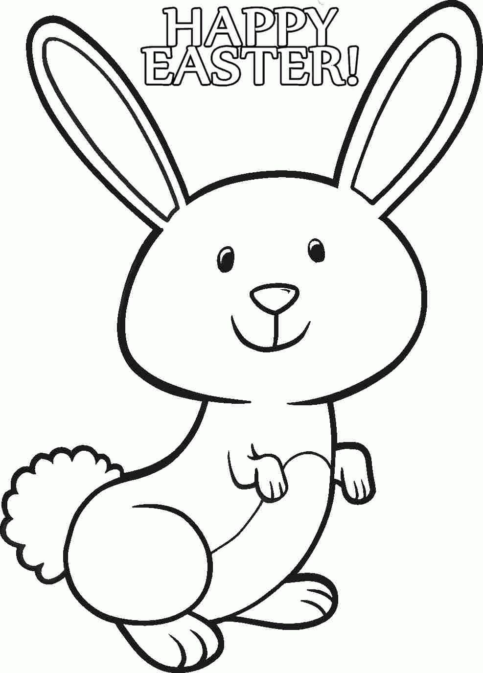 Bunny Coloring Page - Coloring Pages for Kids and for Adults