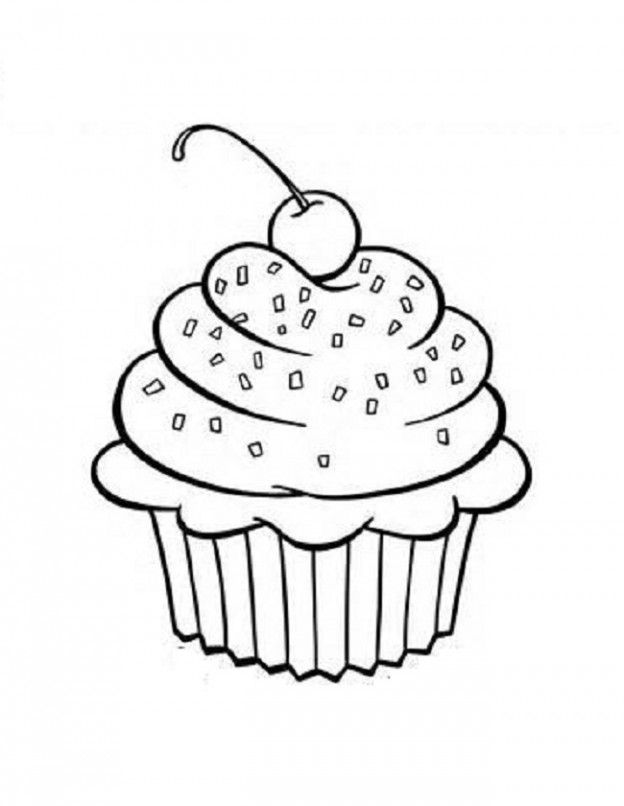 11 Pics of Birthday Cupcake Coloring Pages Printable - Cupcake ...