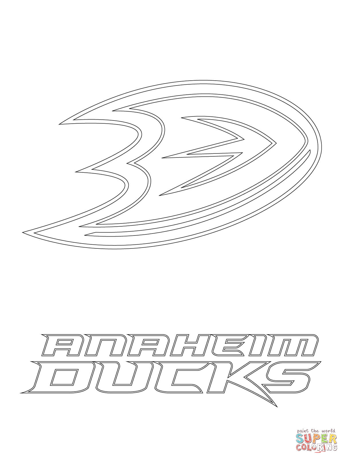 Anaheim Ducks Logo coloring page | Free Printable Coloring Pages