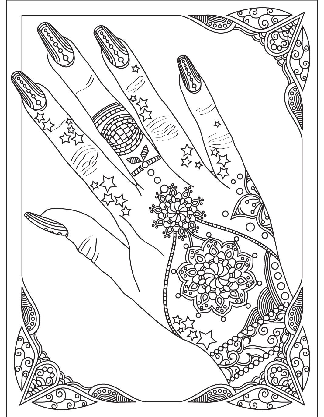 Nails | Colorish: coloring book app for adults by GoodSoftTech | Coloring  book app, Coloring books, Cute coloring pages