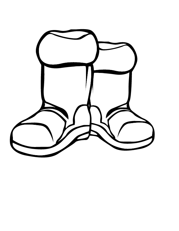 Black Boots Coloring Page - Coloring Pages For All Ages