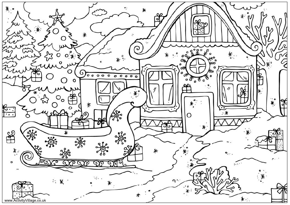 Christmas List Coloring Pages Printable - Coloring Pages For All Ages