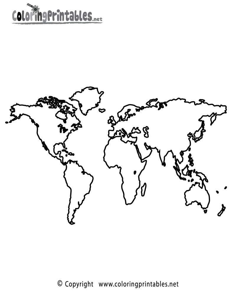 world map coloring page | Only Coloring Pages