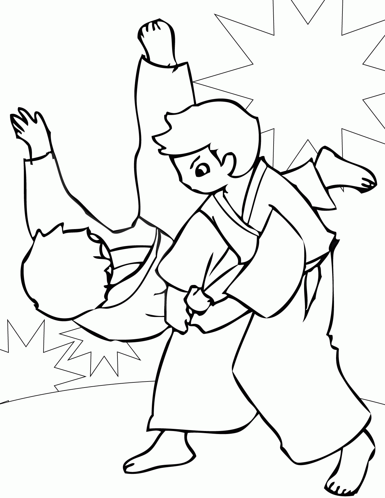 Martial Arts Coloring Pages - Handipoints