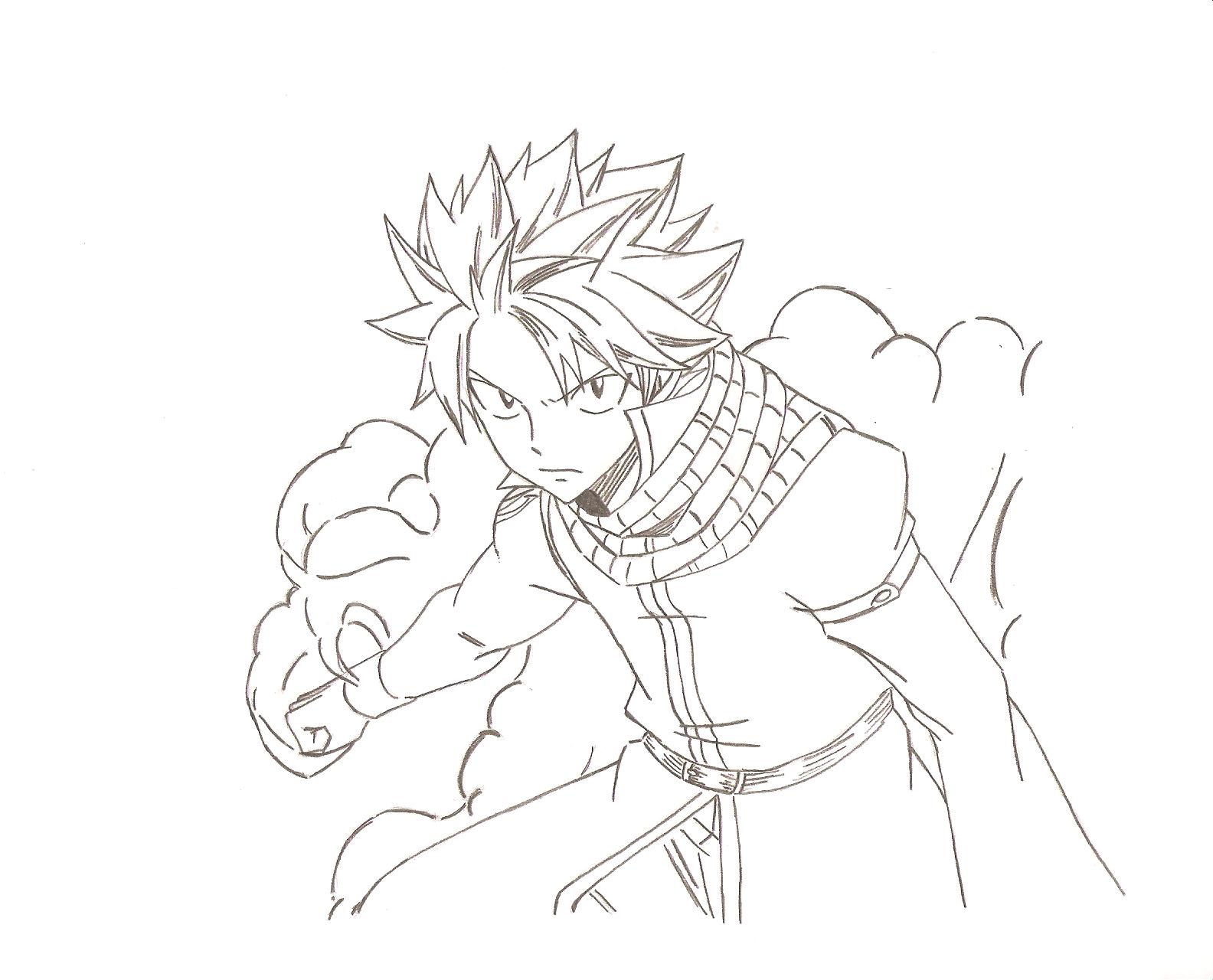 Fairy Tail Natsu Coloring Pages