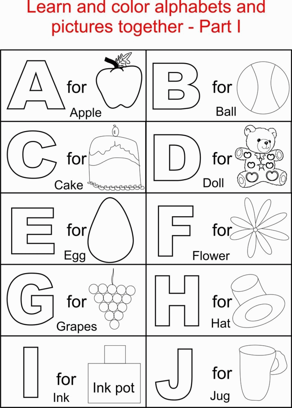 Free Coloring Pages Of Letter And Activities Coloring Pages For ...
