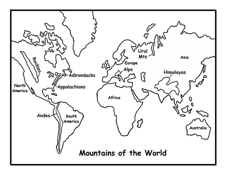 13 Pics of World Map Coloring Page For Kindergarten - World Map ...