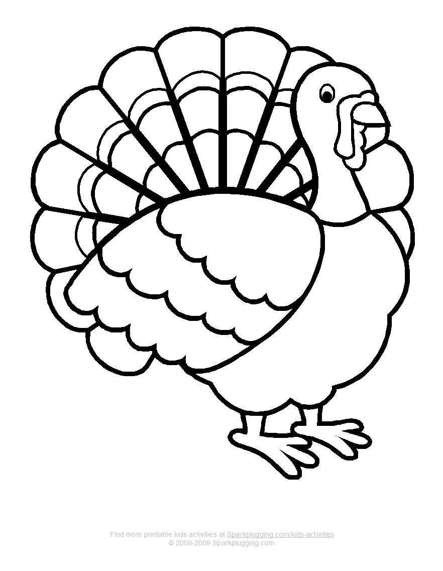Adorable Turkey Coloring Pages Printable 7 | Turkey coloring ...