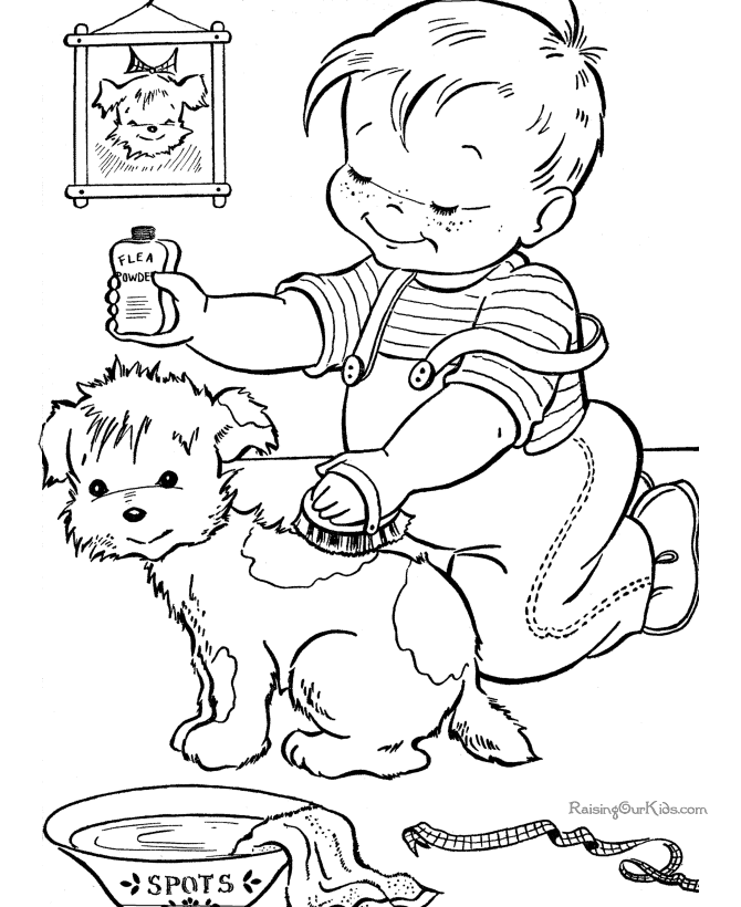 Fun kid coloring pictures - Puppy