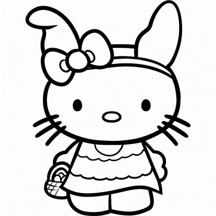 Hello Kitty Coloring Pages for Kids- Free Printable Coloring Pages