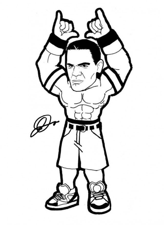 John Cena Coloring Pages Coloring Pages Amp Pictures Imagixs Wwe