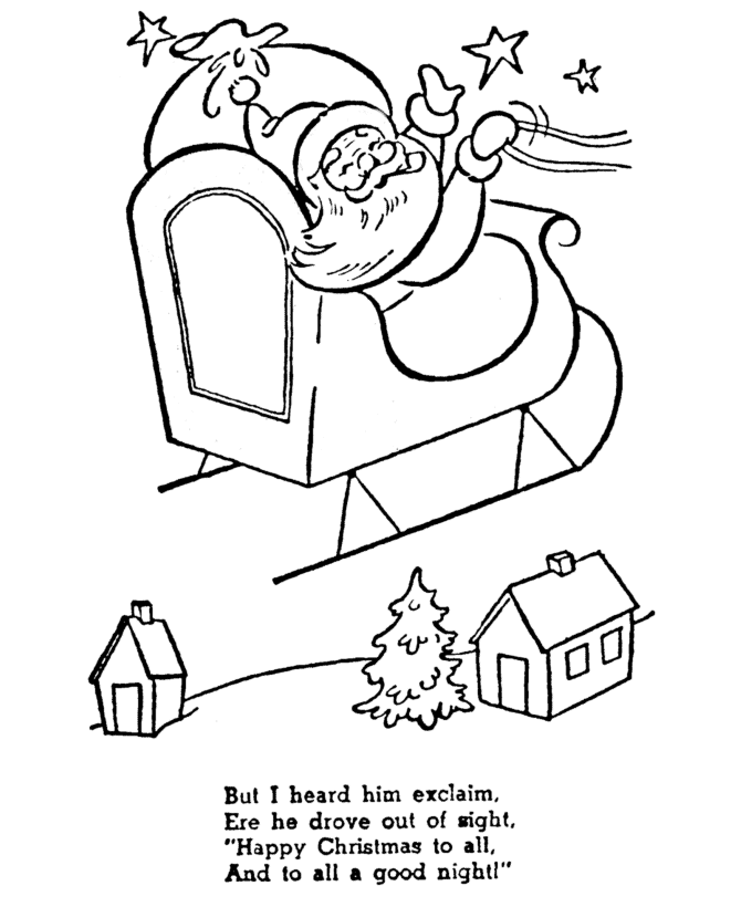 Night Before Christmas coloring pages | Christmas story coloring