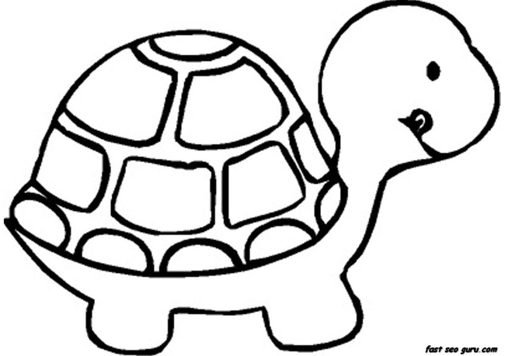 print out baby turtle coloring book pages printable