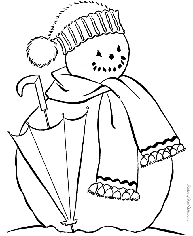 Free Winter Coloring Pages For Kids Printable