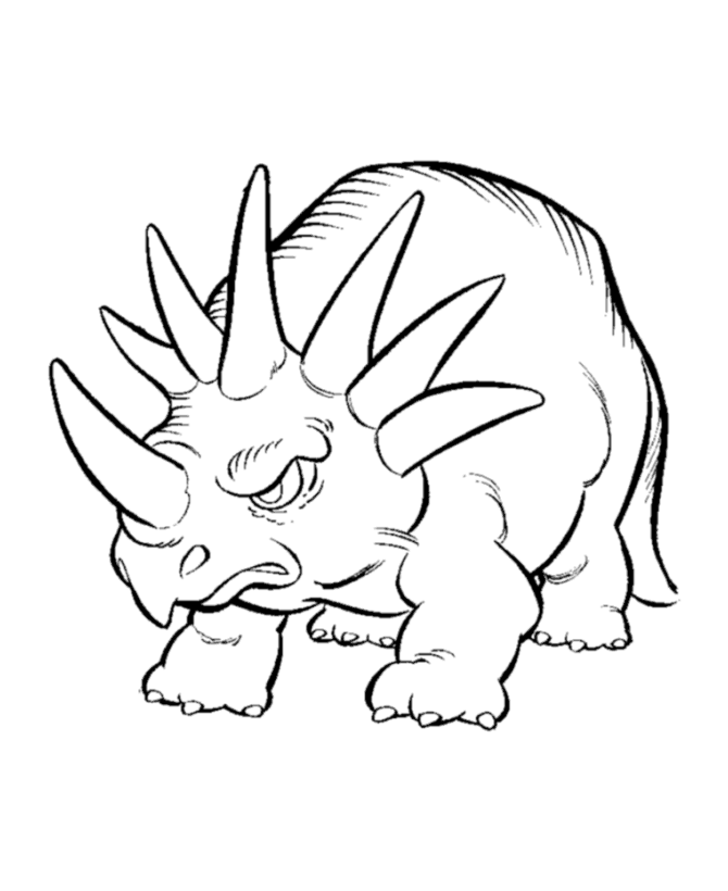 Triceratops Dinosaur Coloring Pages | Dinosaur coloring page and