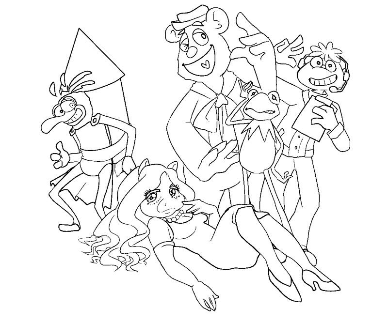4 The Muppets Coloring Page