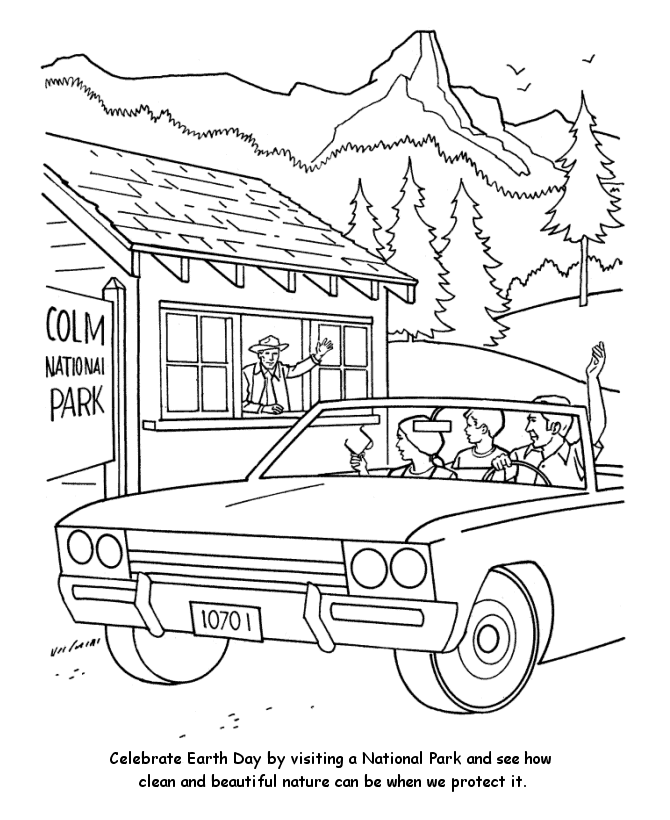 Earth Day Coloring Pages - Free Printable National Parks nature