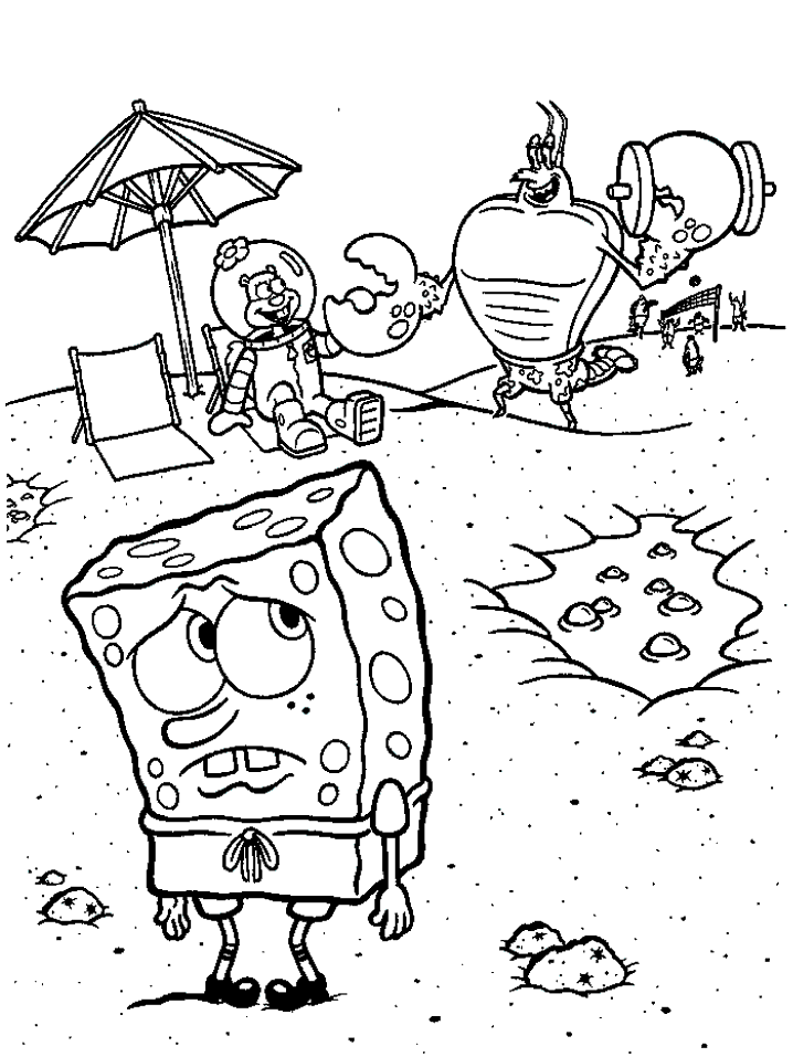 Spongebob coloring pages – pictures to color with Spongebob and
