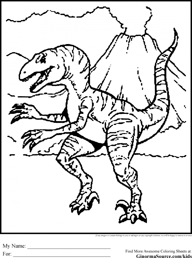 Dinosaurs Coloring Pages Tyrannosaurus Rex Coloring Page Kids