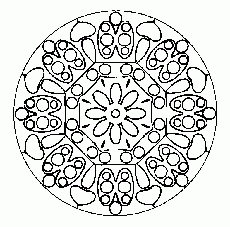 Geometric Mandala Coloring Pages Tattoo