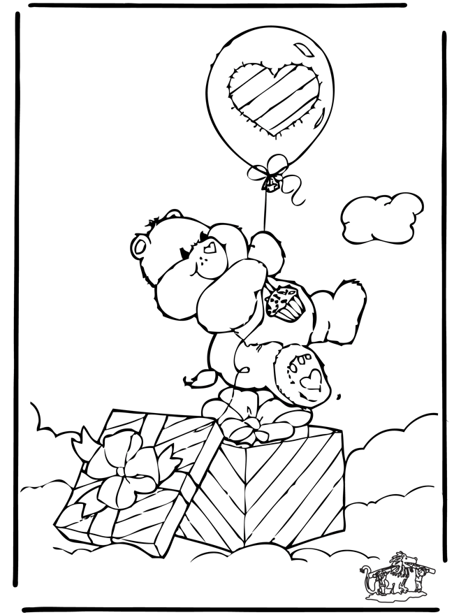 Free coloring pages The Care Bears - The care bears