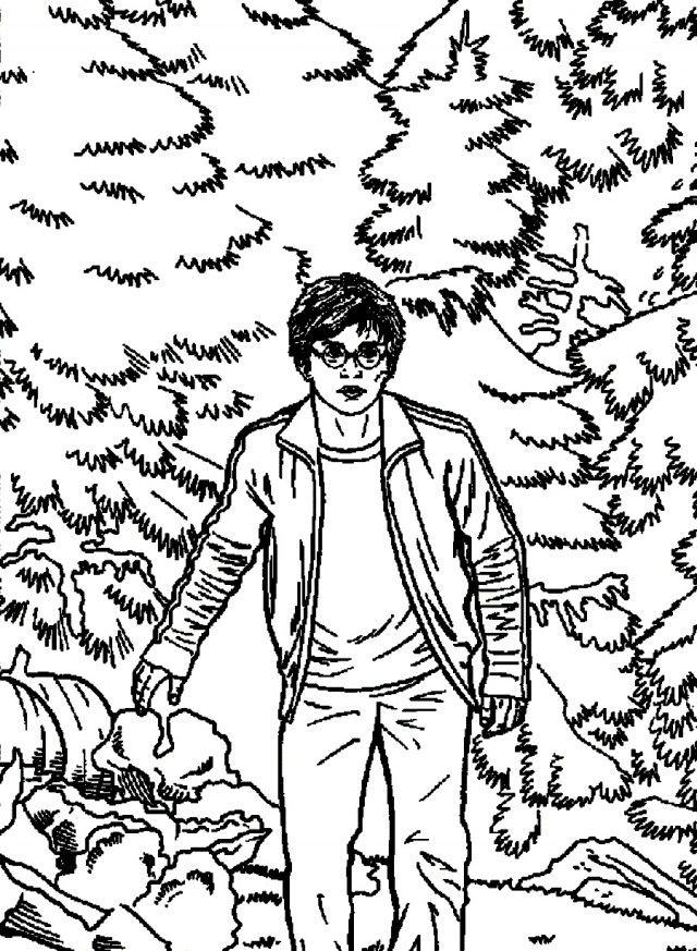 Download Harry Potter Brings A Big Suitcase Coloring Pages Or