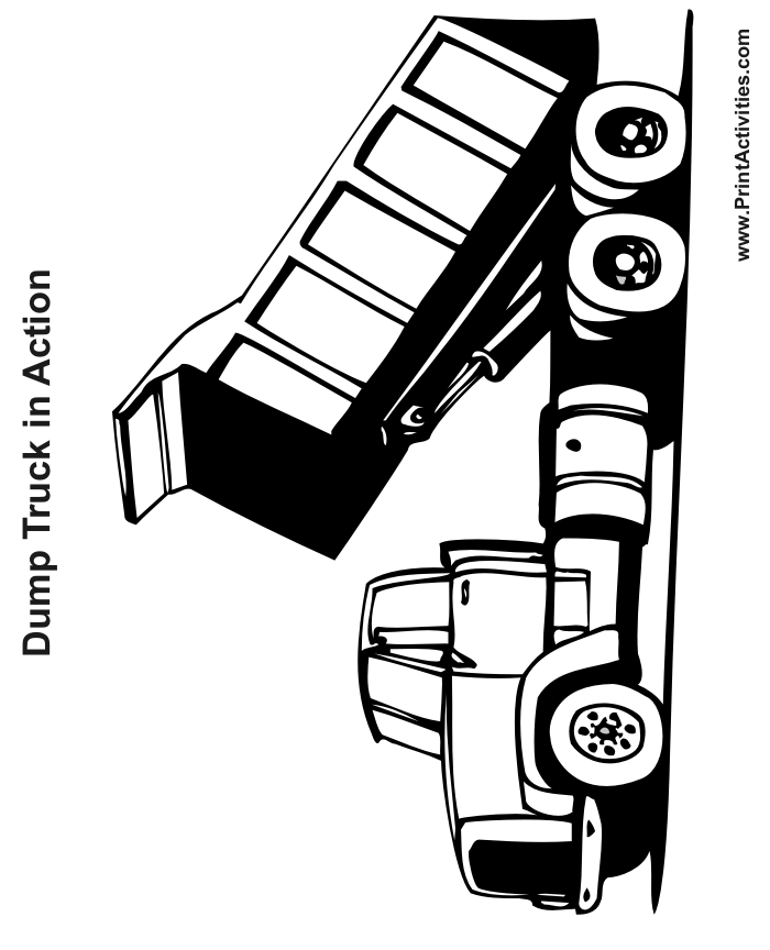 Dump Truck Coloring Pages - Free Printable Coloring Pages | Free