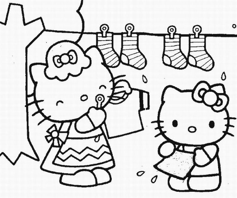 Cute-Hello-Kitty-Coloring-Pages | COLORING WS