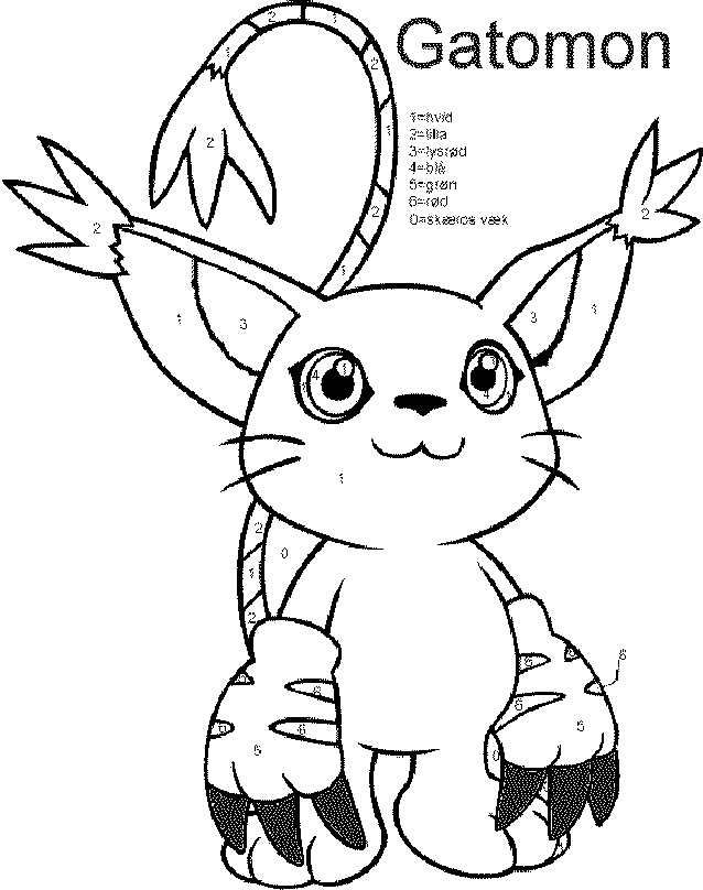 digimon gatamon Colouring Pages