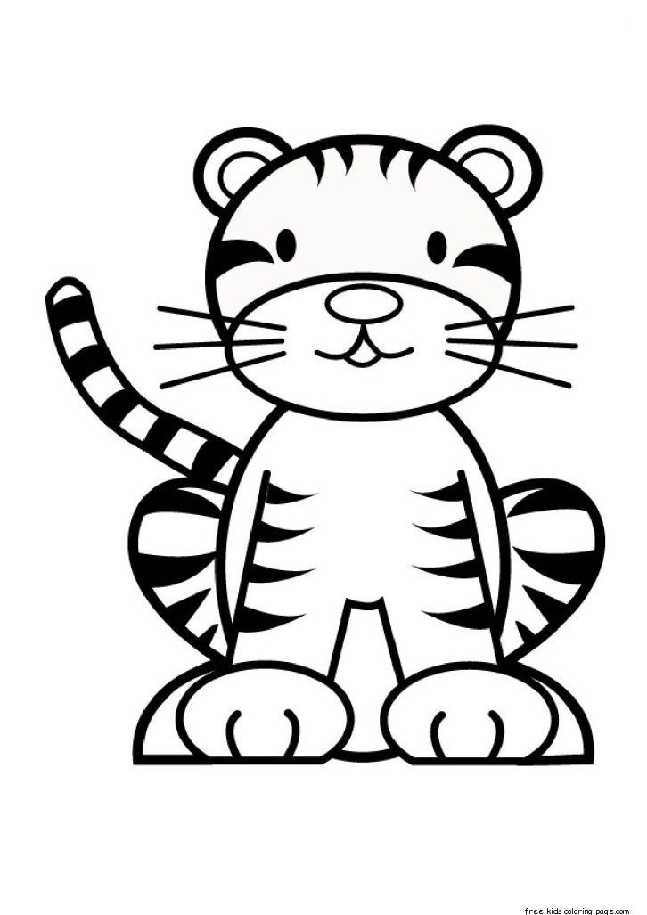 Tiger Coloring Pages Printable | Animal Coloring pages | Printable