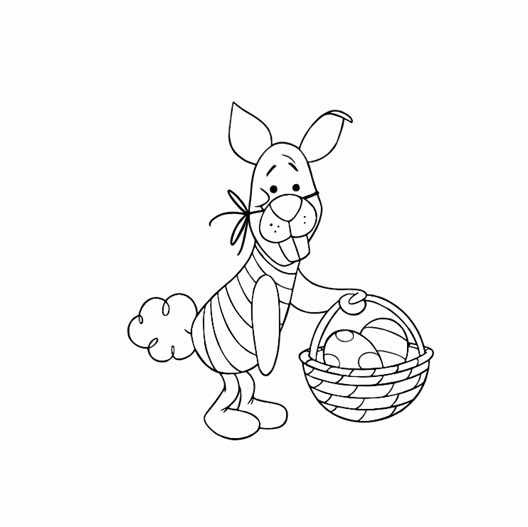 Free Printable Disney Coloring Pages For Easter and Winnie The