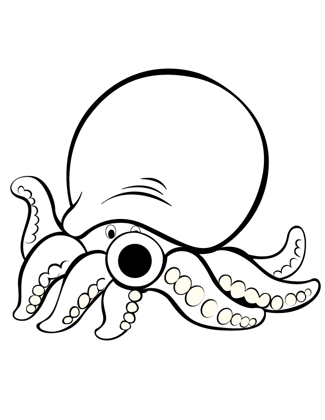 Scary Octopus Coloring Page | Free Printable Coloring Pages
