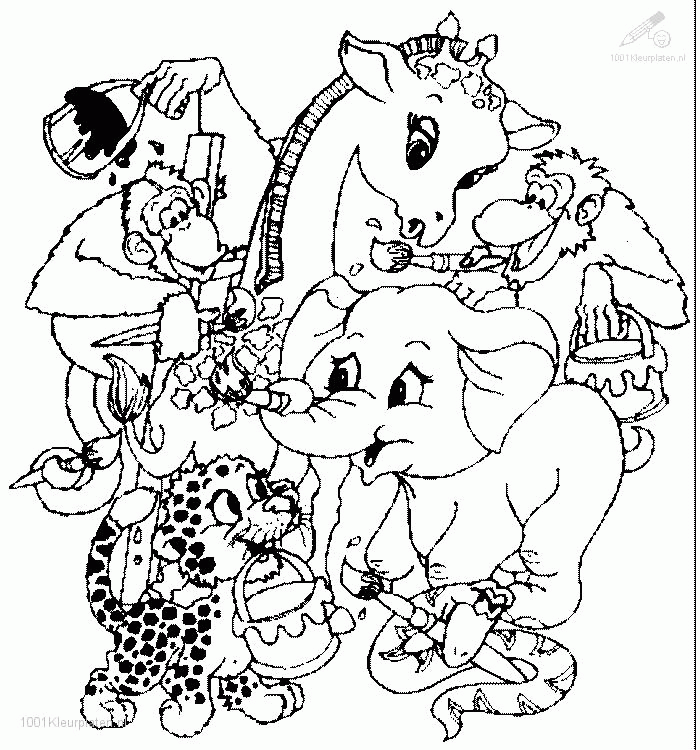 Group Animals Free Coloring Pages - Coloring Pages