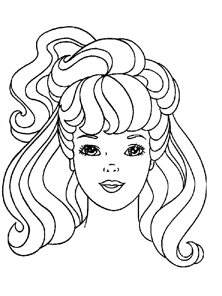Barbie Doll Face Coloring Pages Images & Pictures - Becuo