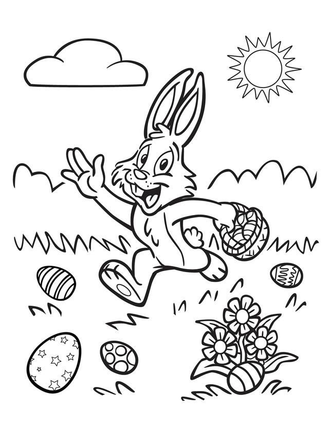 Easter Bunny - wait for me - Free Printable Coloring Pages