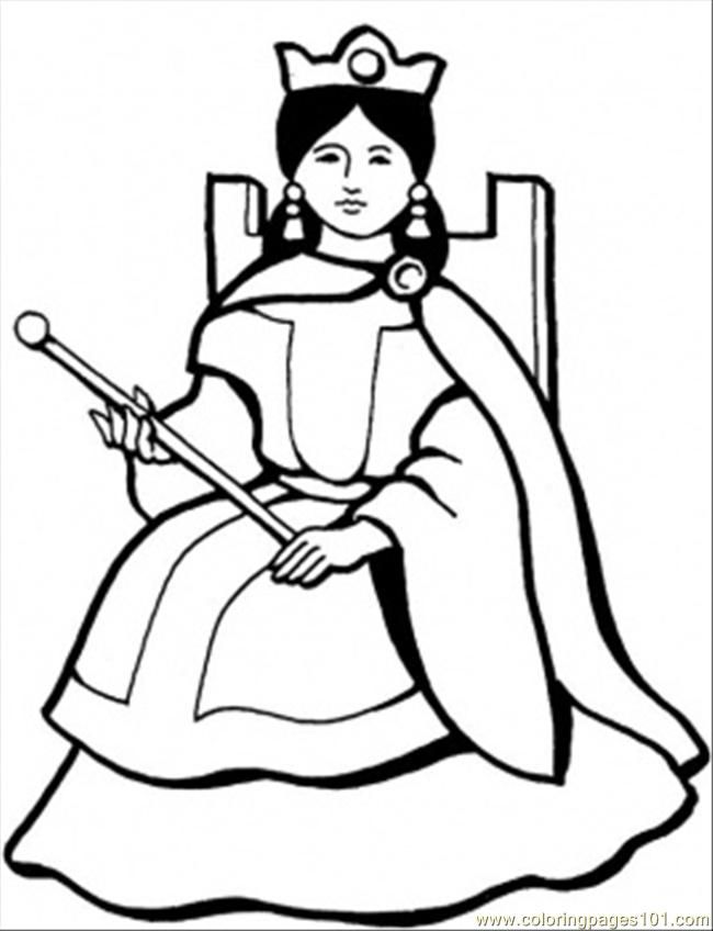 Coloring Pages Spanish Queen (Peoples > Royal Family) - free